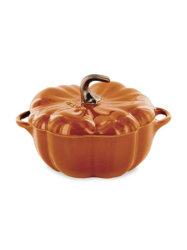 商品Staub|Staub Ceramic 0.5-Quart Petite Pumpkin Cocotte - Burnt Orange,价格¥276,第1张图片