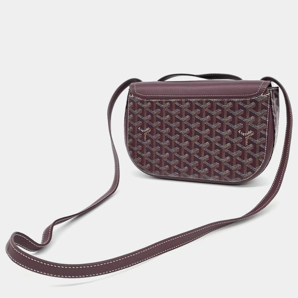 商品[二手商品] Goyard|Goyard Bordeaux Goyardine Leather 233 Crossbody Bag,价格¥28552,第3张图片详细描述