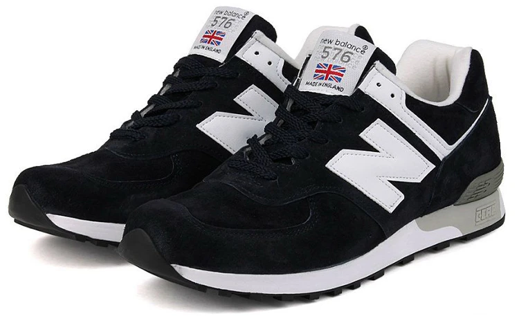 商品[国内直发] New Balance|[预售3天]NB 576 圆头系带减震防滑耐磨 低帮跑步鞋 女款 藏青色,价格¥344,第4张图片详细描述