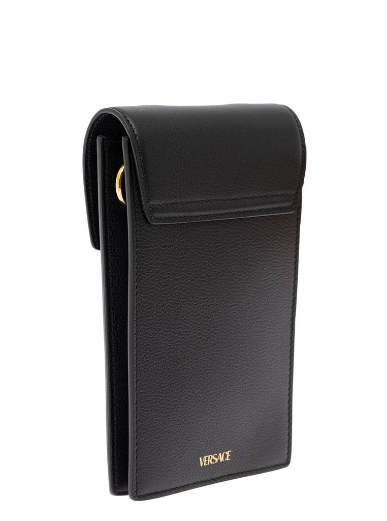 商品Versace|Versace Woman's  Black Leather Crossbody Smartphone Case with  Medusa Logo,价格¥4702,第2张图片详细描述