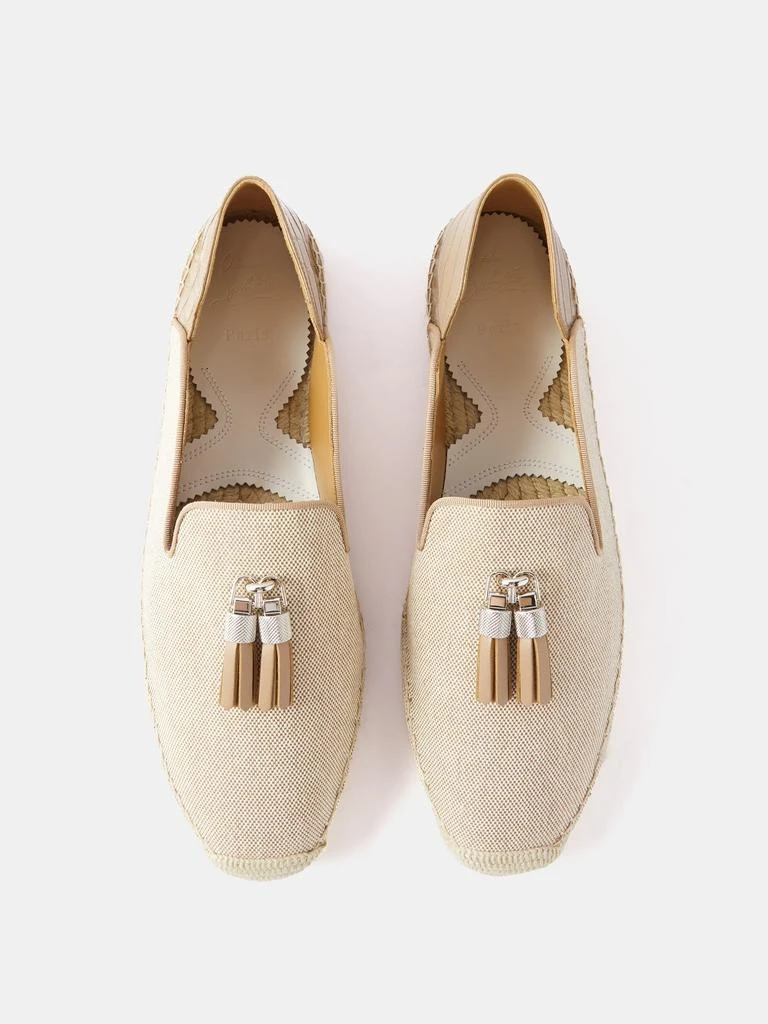 商品Christian Louboutin|Canvas and leather espadrilles,价格¥4034,第3张图片详细描述