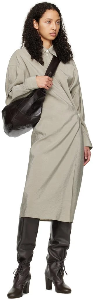 商品Lemaire|Gray Twisted Midi Dress,价格¥9015,第4张图片详细描述