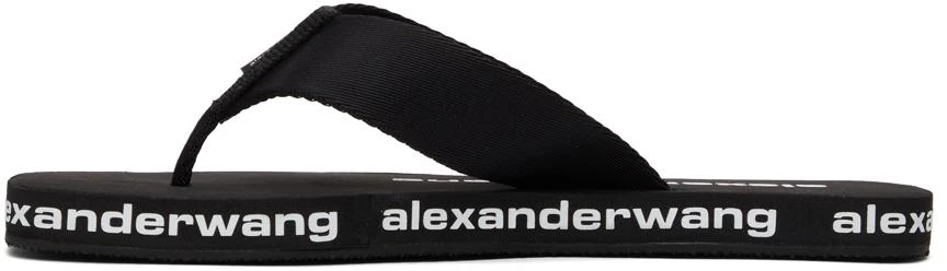 商品Alexander Wang|Black AW Nylon Logo Flat Sandals,价格¥667,第3张图片详细描述