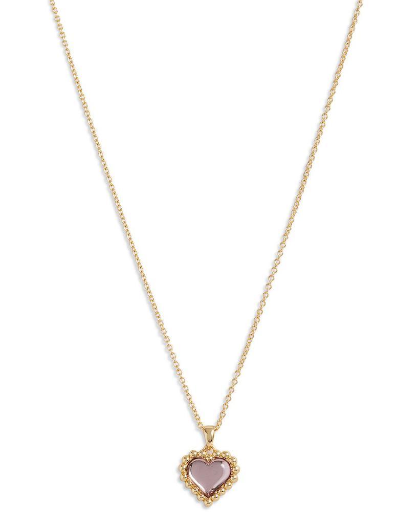 商品Ted Baker London|Harlyyn Crystal Heart Pendant Necklace in Gold Tone, 16.5"-18.5",价格¥273,第1张图片