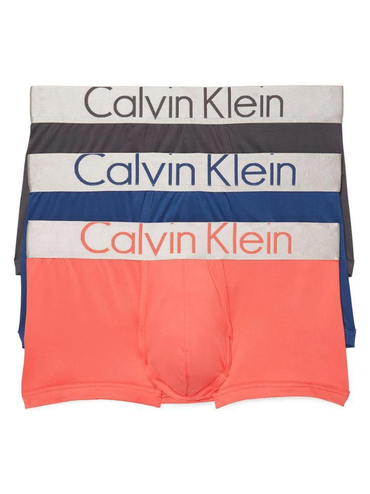 商品Calvin Klein|3-Pack Steel Micro Low-Rise Boxer Briefs,价格¥450,第2张图片详细描述