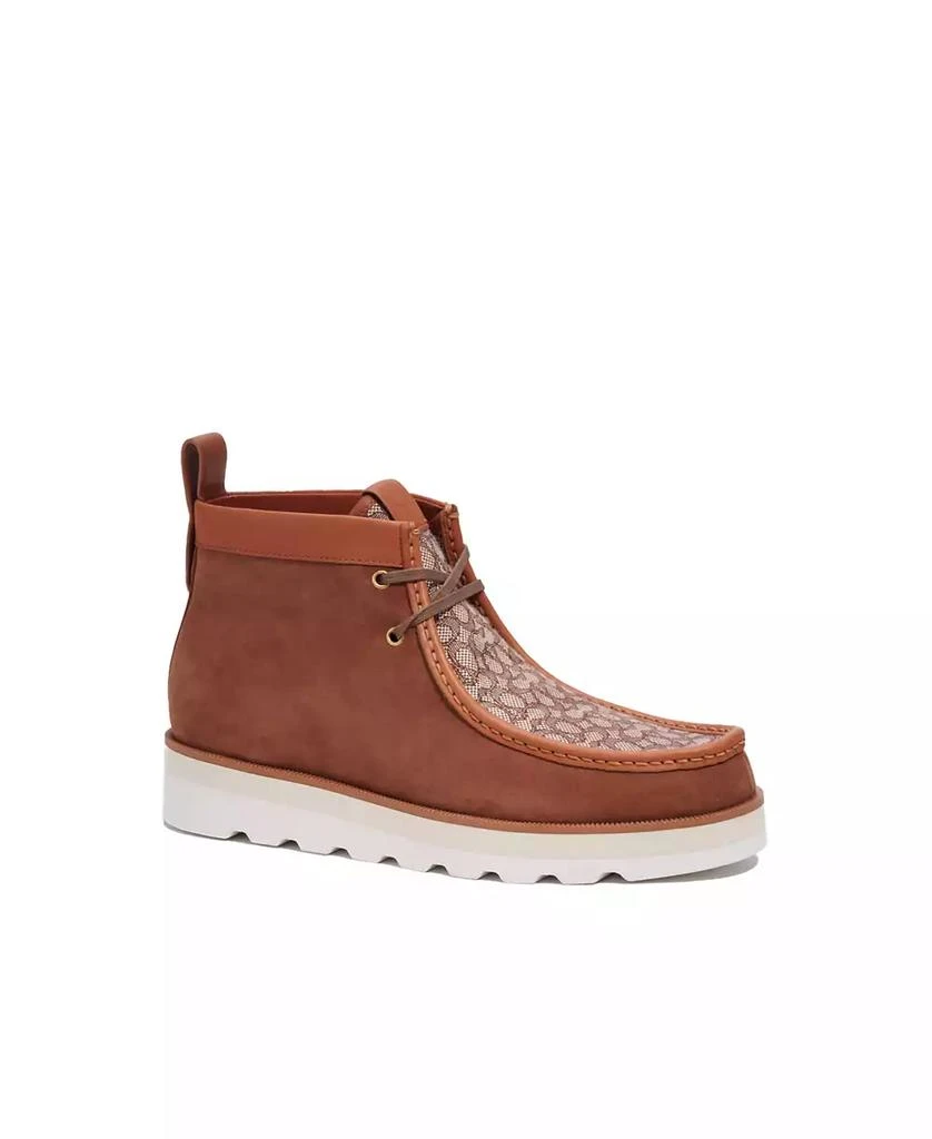 商品Coach|Men's Micro Signature Suede Chukka Lace-Up Boots,价格¥1324,第1张图片