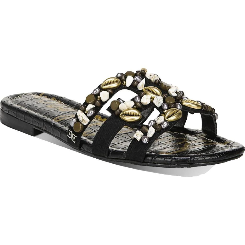 商品Sam Edelman|Sam Edelman Womens Bay 2 Leather Embellished Flat Sandals,价格¥319,第2张图片详细描述