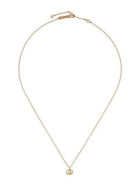 商品Gucci|Running G 18K Rose Gold Pendant Necklace,价格¥7747,第1张图片