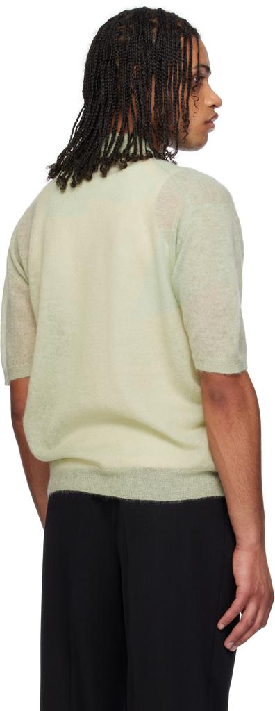 Green Kid Mohair Sheer Knit Polo – On Sale Now with Up to 11