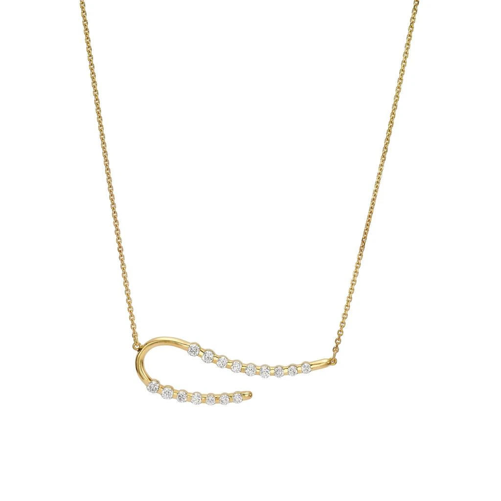商品AME|Âme Q 18K Yellow Gold, Lab-Grown Diamond 1.06ct. tw. Bar Necklace,价格¥21339,第1张图片