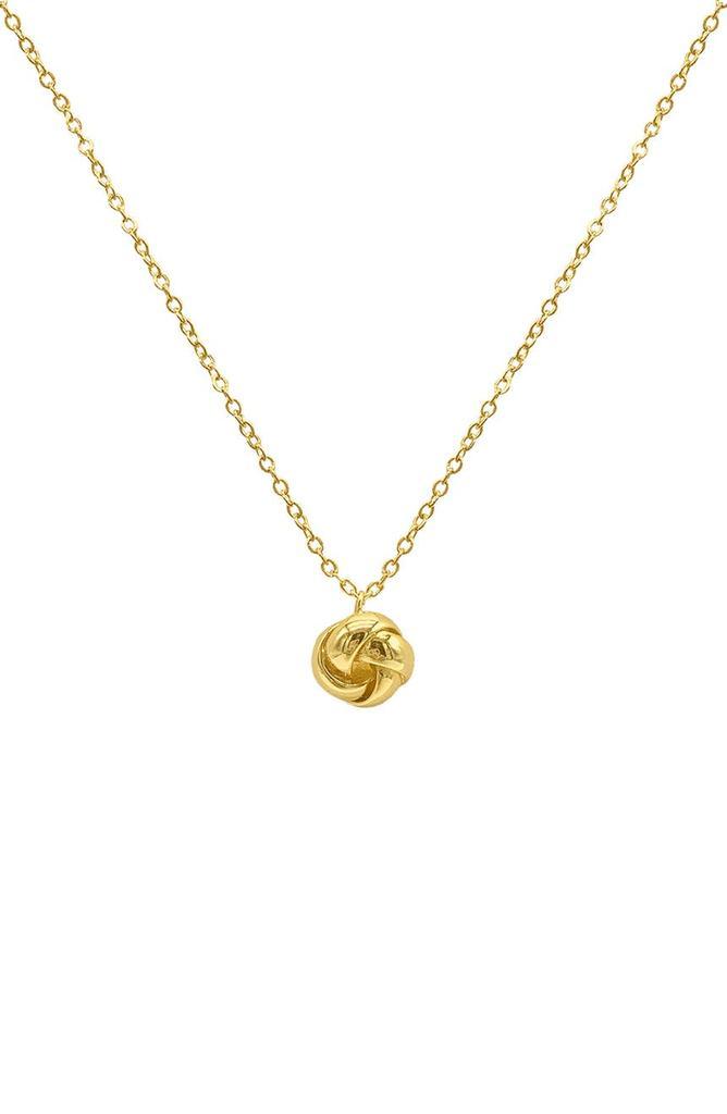 商品ADORNIA|14K Gold Plated Twisted Knot Pendant Necklace,价格¥143,第4张图片详细描述