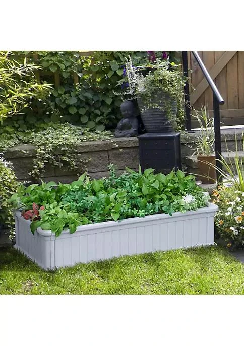 商品belk|48 X 24 X 12 Raise Garden Bed Kit Planter Box Above Ground For Flowers Herb Vegetables Outdoor Garden Backyard With Easy Assembly Grey,价格¥931,第2张图片详细描述