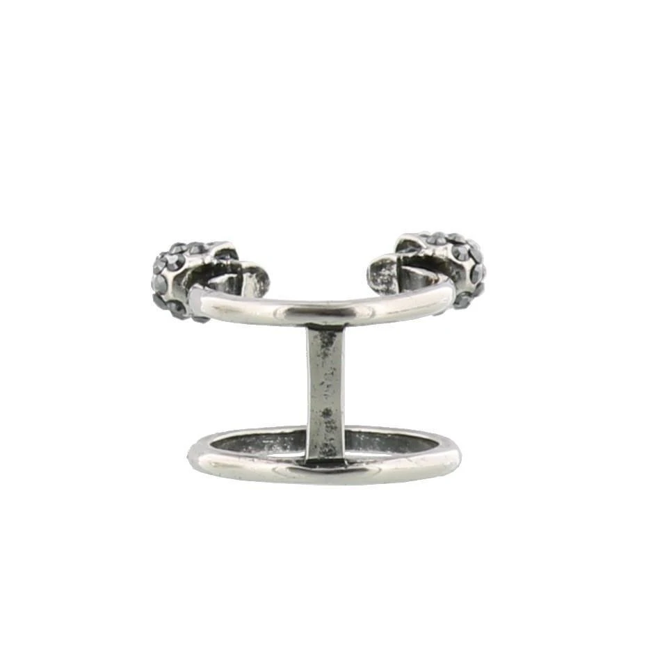 商品Alexander McQueen|Alexander McQueen Twin Skull Ring,价格¥1075,第2张图片详细描述