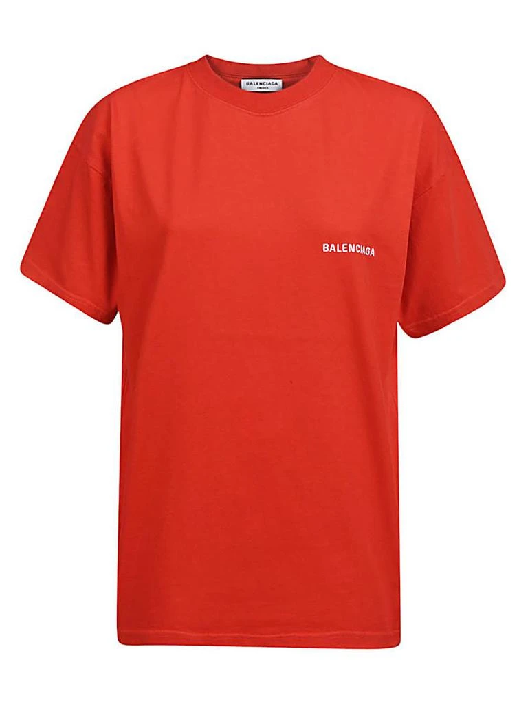 商品Balenciaga|BALENCIAGA Logo organic cotton t-shirt,价格¥2533,第1张图片