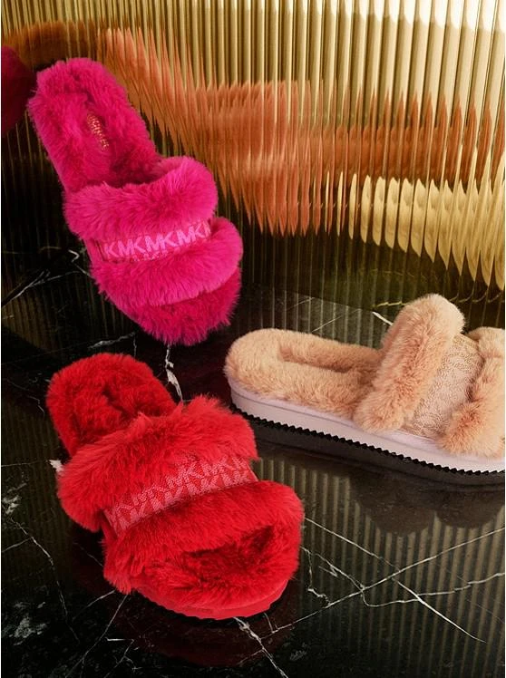 商品Michael Kors|Scarlett Faux Fur Slide Sandal,价格¥174,第4张图片详细描述