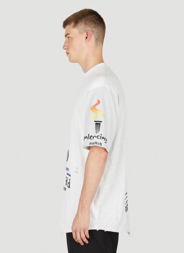 商品Balenciaga|Upside Down T-Shirt in White,价格¥6841,第5张图片详细描述