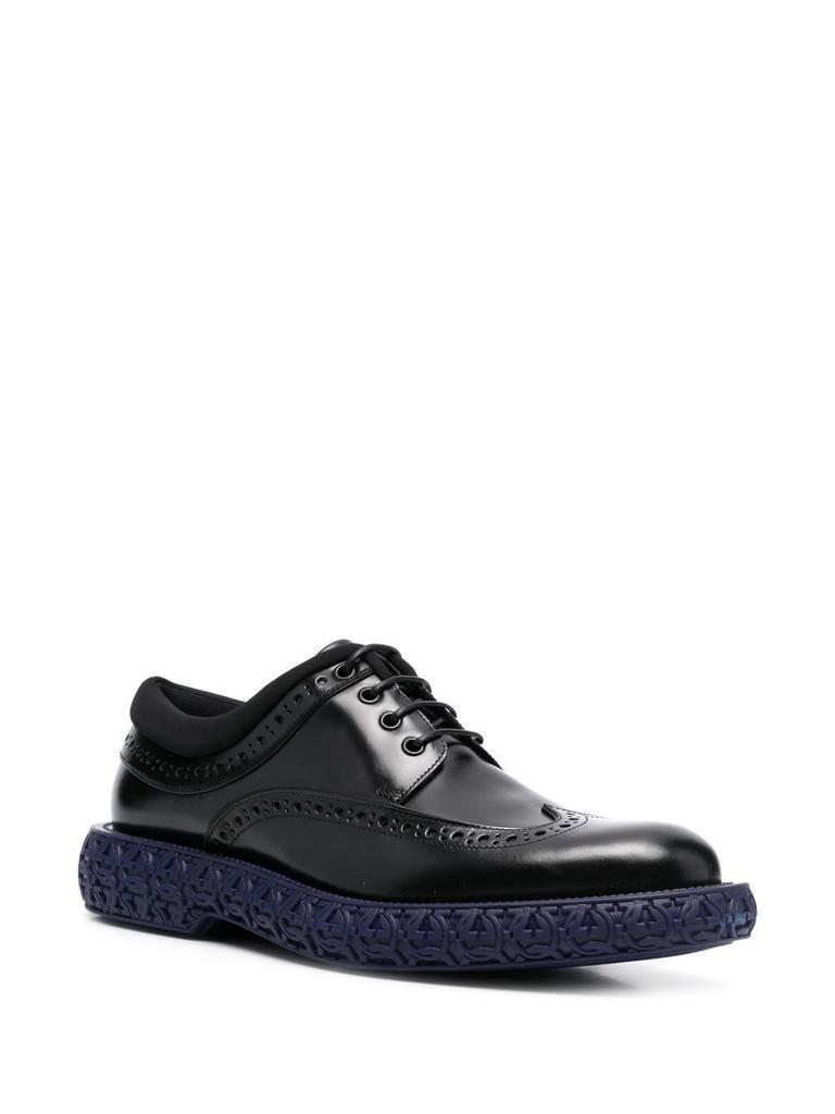 商品Salvatore Ferragamo|Salvatore Ferragamo Men's  Black Leather Lace Up Shoes,价格¥6048,第4张图片详细描述