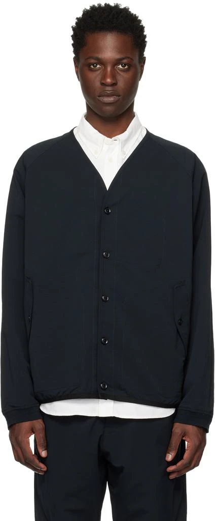 商品Nanamica|Black Y-Neck Cardigan,价格¥2372,第1张图片