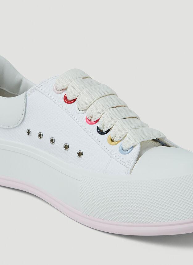 Deck Plimsoll Sneakers in White商品第5张图片规格展示