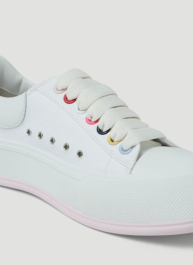 商品Alexander McQueen|Deck Plimsoll Sneakers in White,价格¥1425,第5张图片详细描述