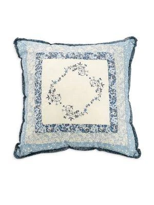 商品Modern Heirloom|Charlotte Floral Embroidered Square Pillow,价格¥183,第1张图片