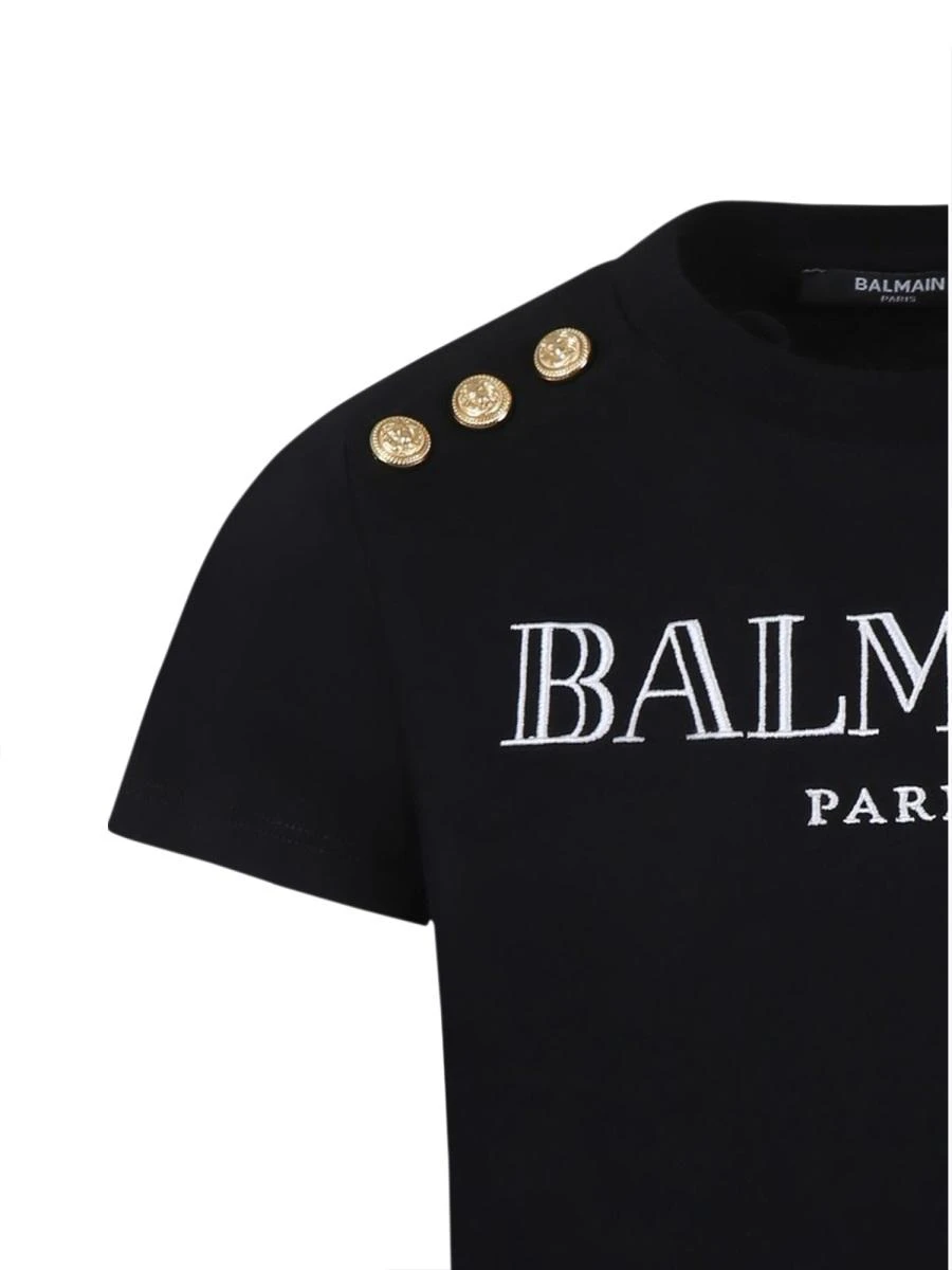 商品【商品预售7天】 Balmain|Balmain 女童T恤 BW8A21KZ0116930OR 黑色,价格¥1485,第4张图片详细描述