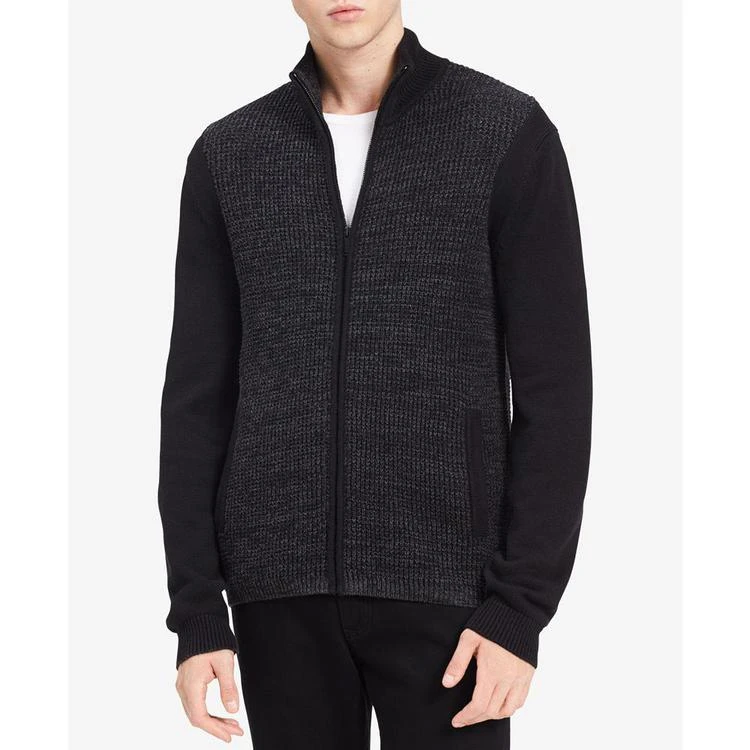 商品Calvin Klein|Men's Front-Zip Sweater,价格¥293,第1张图片