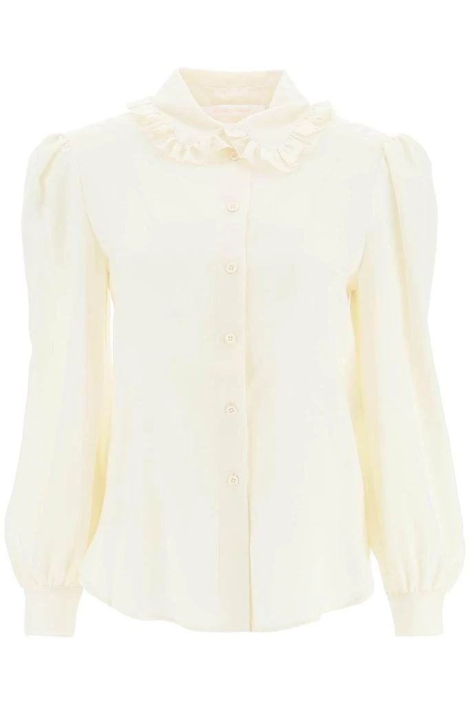 商品See by Chloé|VISCOSE SHIRT WITH RUFFLE DETAIL,价格¥891,第1张图片