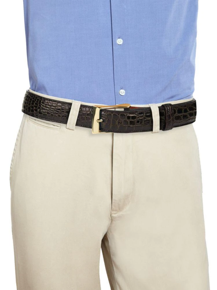 商品Saks Fifth Avenue|Boxed Crocodile Leather Belt,价格¥1029,第3张图片详细描述