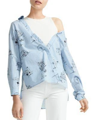 商品Maje|Lasane Asymmetric Tank Underlay Top,价格¥983,第1张图片