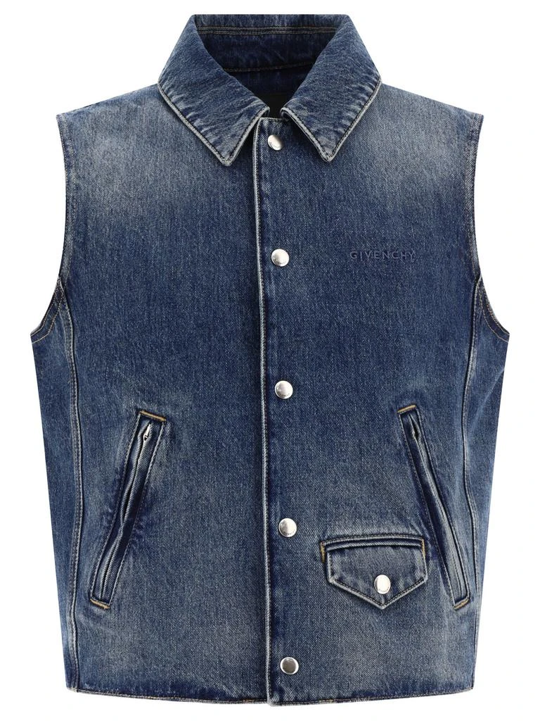 商品Givenchy|Denim Vest Jacket Jackets Blue,价格¥3095,第1张图片