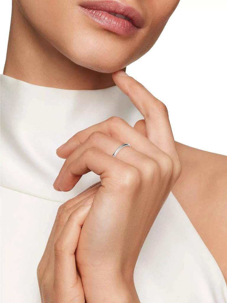 商品David Yurman|DY Eden Band Ring in Platinum, 2MM,价格¥9033,第2张图片详细描述