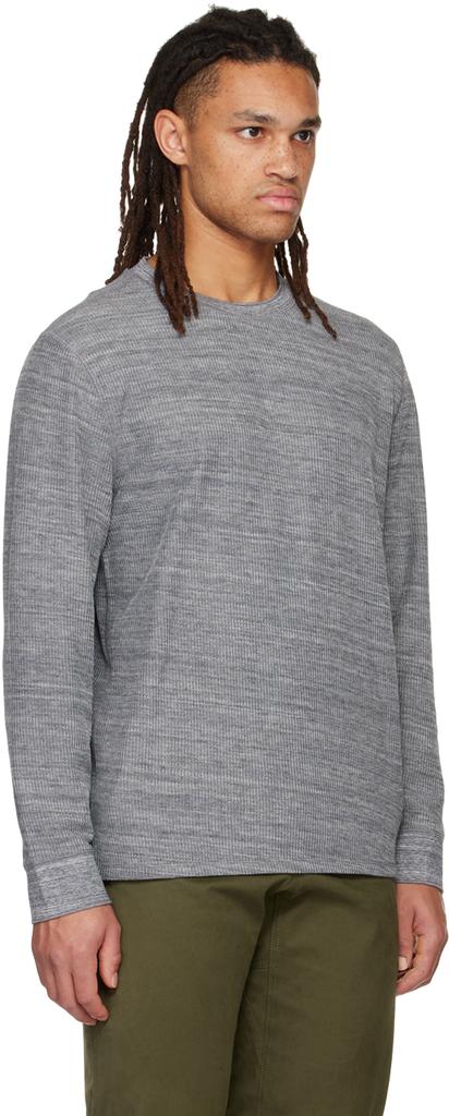Gray Thermal Long Sleeve T-Shirt商品第2张图片规格展示