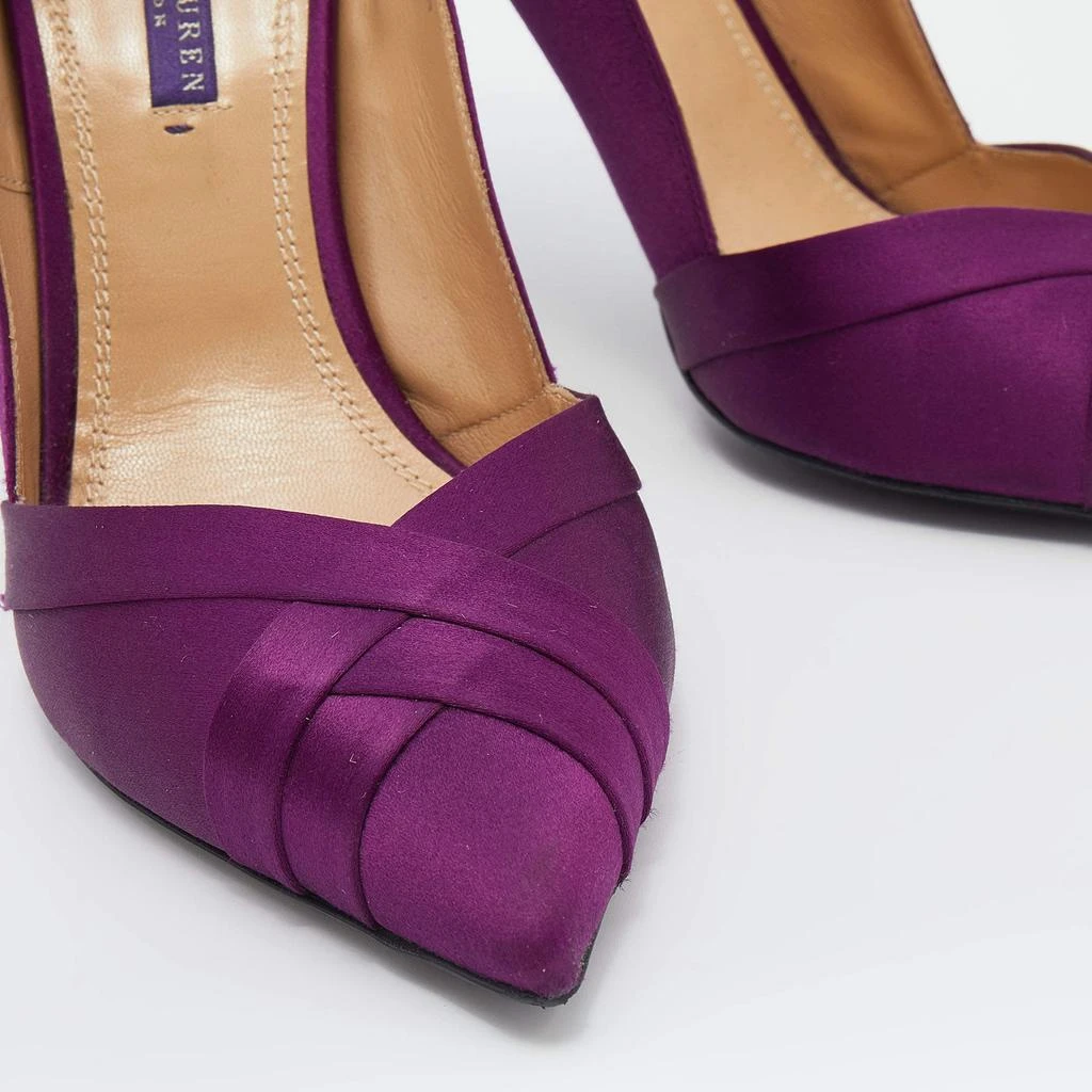 Ralph Lauren Collection Purple Satin Pointed Toe Pumps Size 40 商品