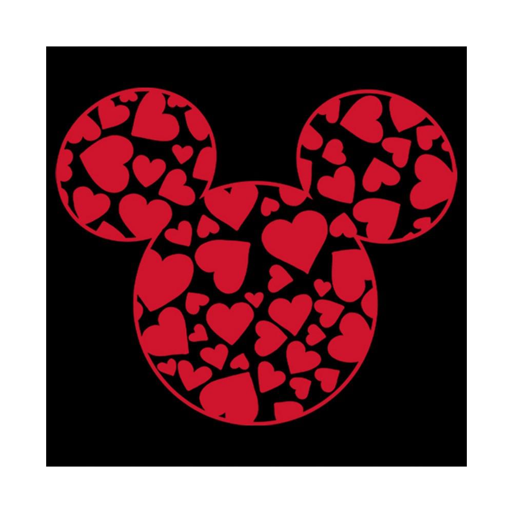 Boy's Mickey & Friends Mickey Mouse Logo Filled With Hearts  Child T-Shirt商品第2张图片规格展示