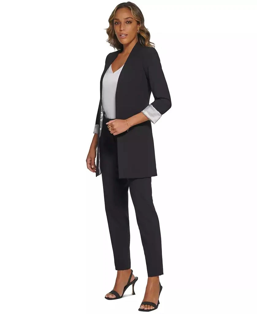 商品Calvin Klein|Women's Roll Sleeve Open Front Blazer, Regular and Petite,价格¥963,第4张图片详细描述