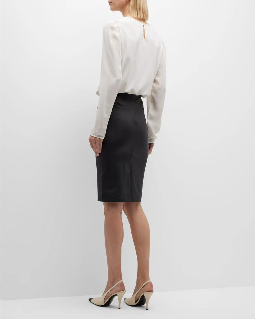 商品Theory|Leather Pencil Skirt,价格¥1634,第4张图片详细描述