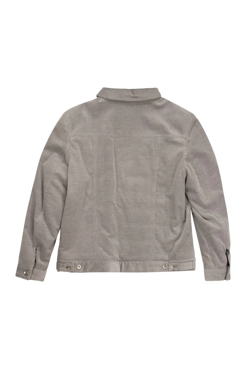 商品Brunello Cucinelli|Brunello Cucinelli 男童夹克 BQ435O948CCVP88 灰色,价格¥8031,第3张图片详细描述