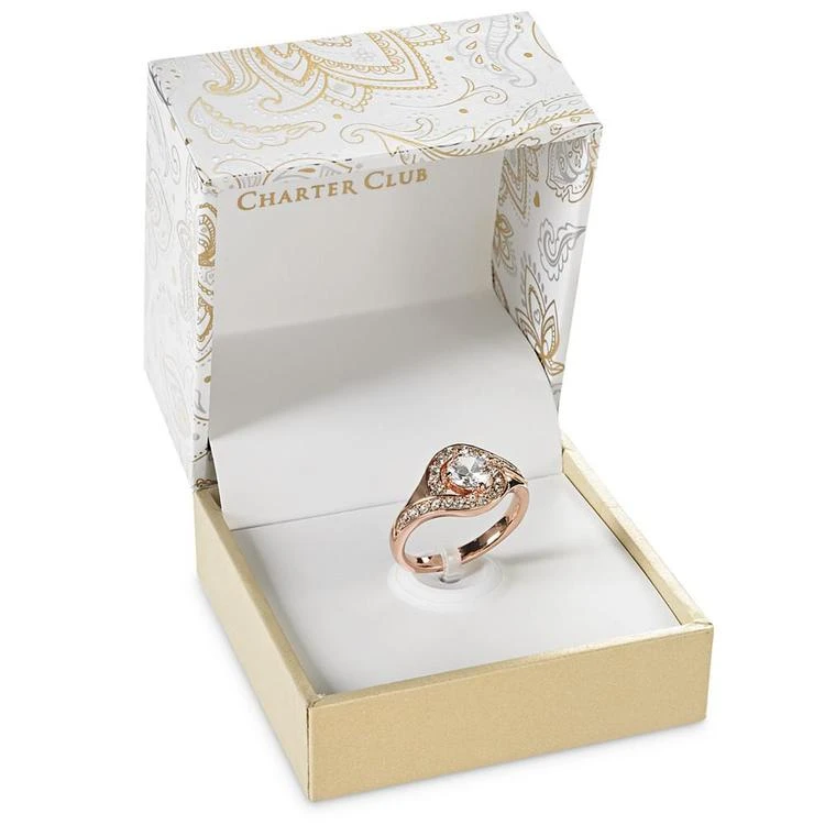 商品Charter Club|Rose Gold-Tone Crystal Solitaire Twist Ring, Created for Macy's,价格¥103,第2张图片详细描述