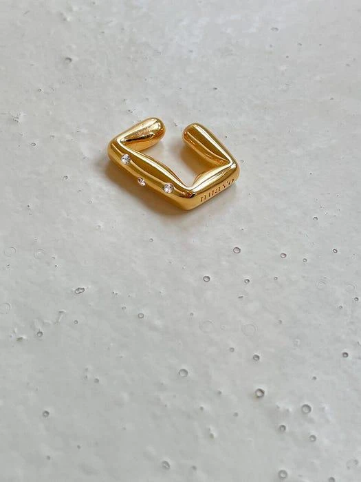 商品nuavo|Crystal Gold Cuff Earrings,价格¥456,第3张图片详细描述