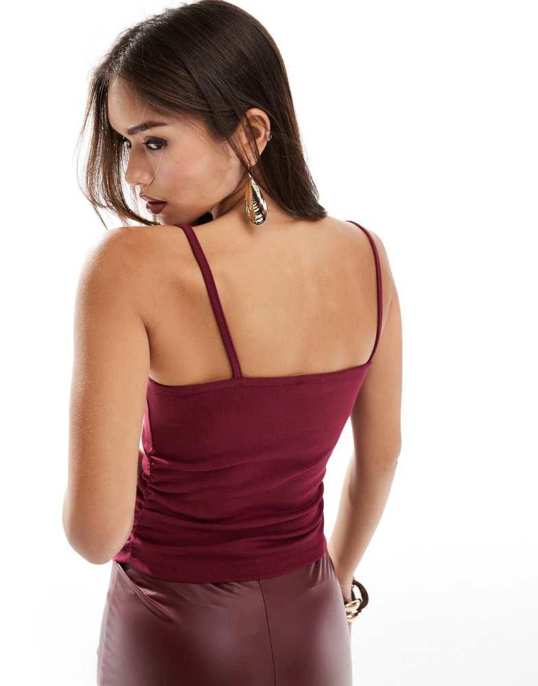 商品Cotton:On|Cotton:On Sarah rosette cami in burgundy,价格¥124,第4张图片详细描述