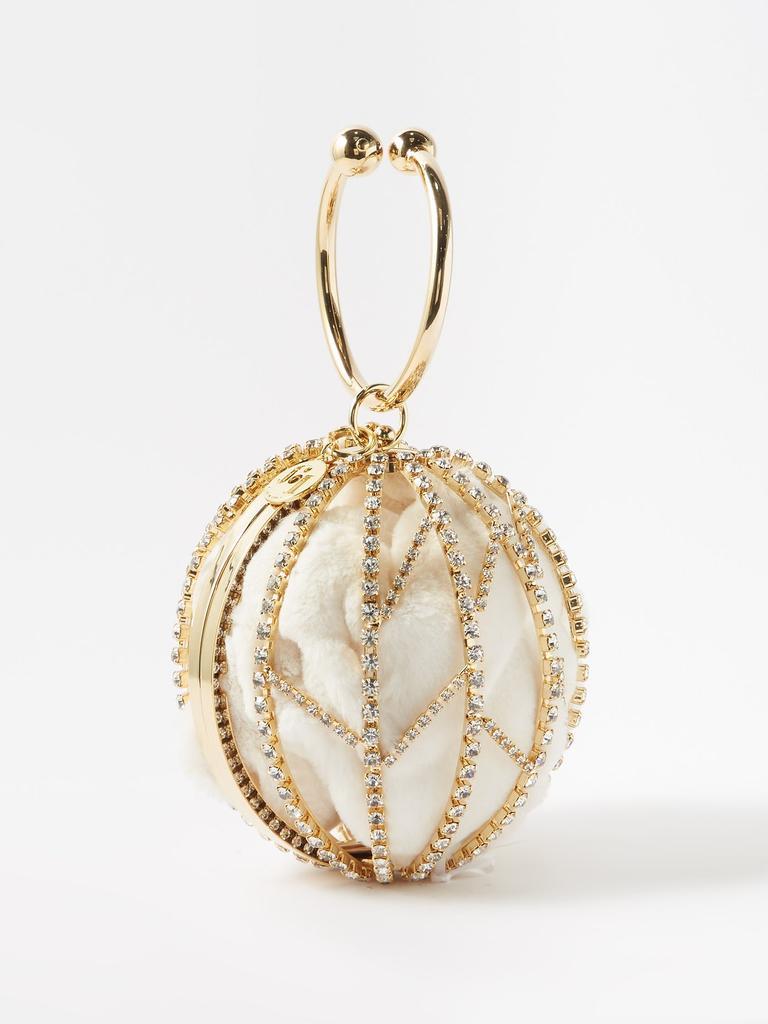 商品ROSANTICA|Alice crystal-embellished faux fur handbag,价格¥7612,第6张图片详细描述