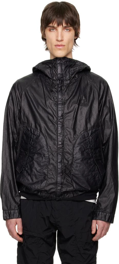 商品C.P. Company|Black Lino Wax Goggle Jacket,价格¥3100,第1张图片