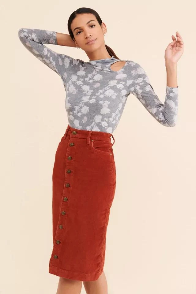 商品Chaser|Chaser Floral Cut Out Long Sleeve Tee,价格¥112,第2张图片详细描述