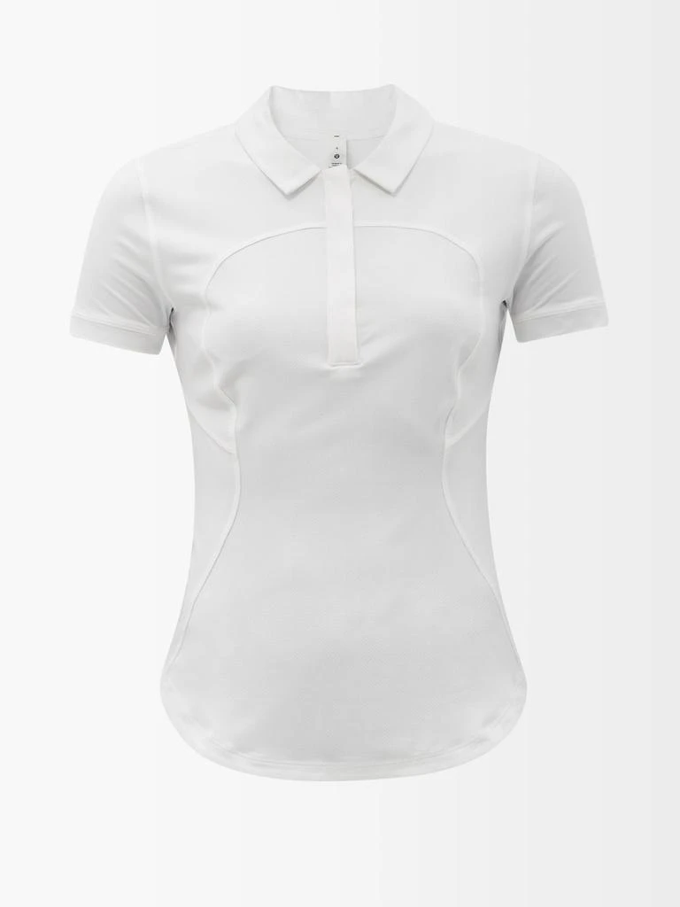 商品Lululemon|Curved-hem jersey polo shirt,价格¥322,第1张图片