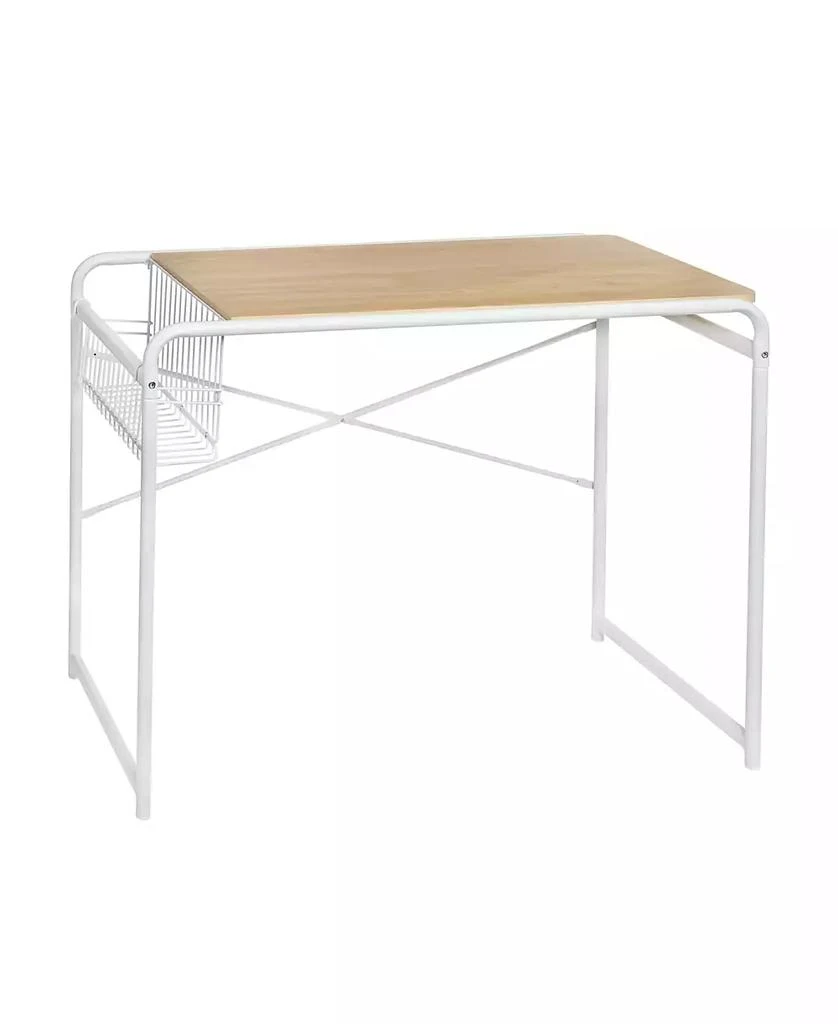商品Honey Can Do|Home Office Computer Desk with Side Basket,价格¥730,第1张图片
