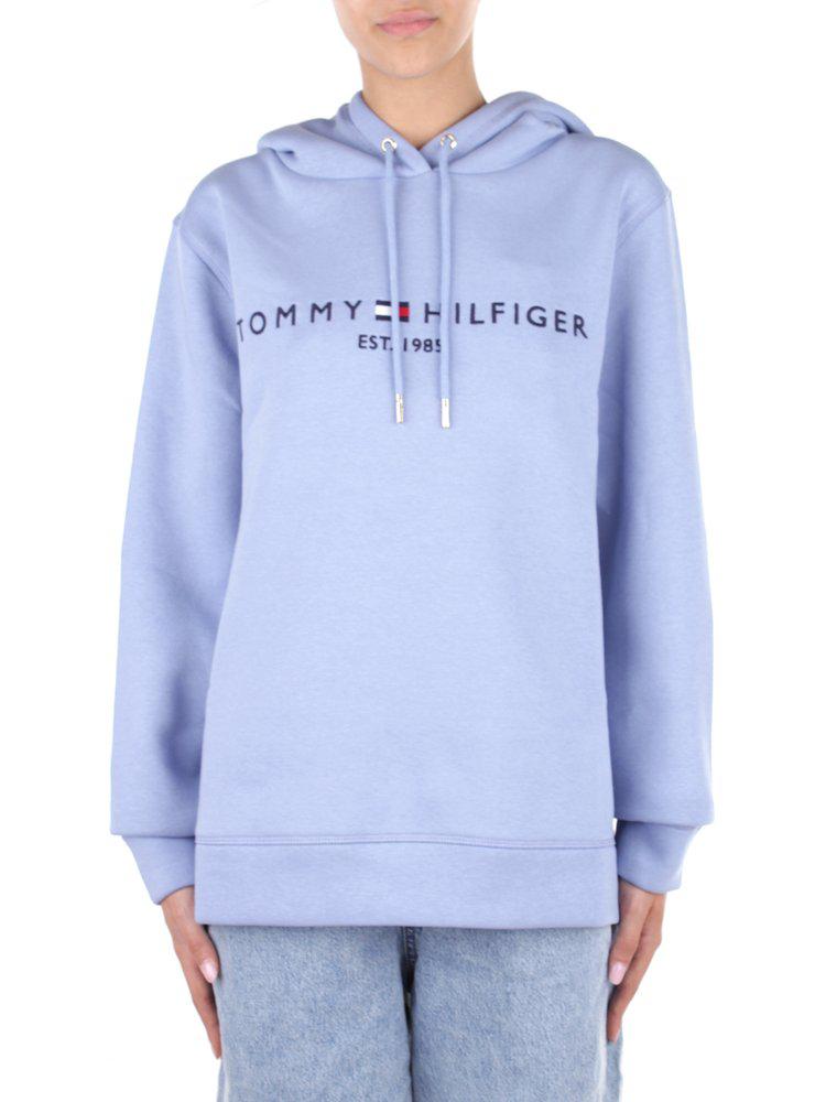 Tommy Hilfiger Logo Embroidered Hoodie商品第1张图片规格展示