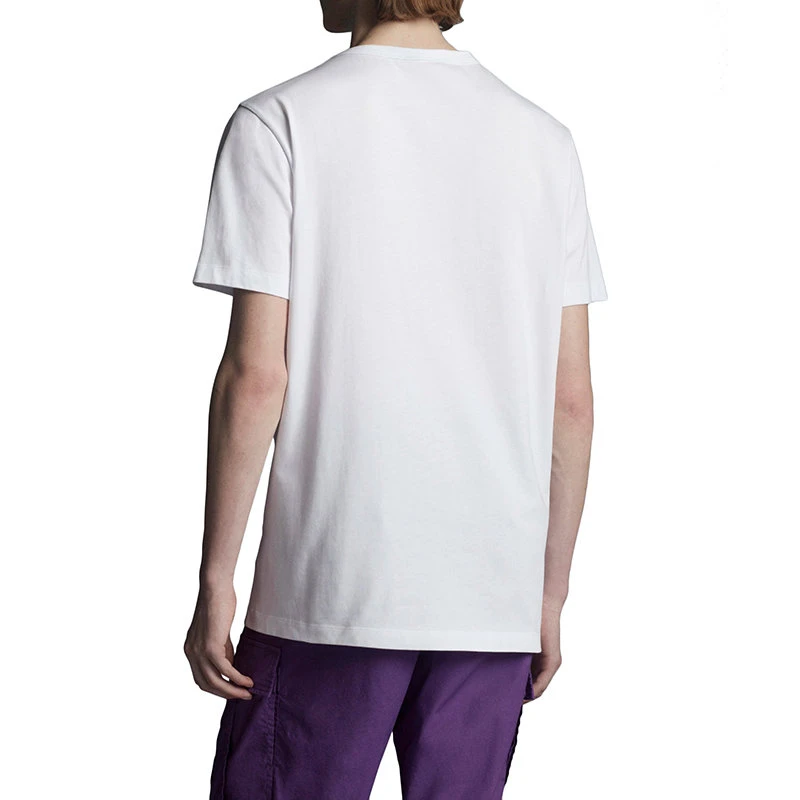 商品Moncler|【预售3-7天】Moncler/蒙克莱 22年秋冬新款 男士光学白色纯棉三色徽标字母印纹短袖T恤H10918C000438390T001,价格¥1749,第6张图片详细描述