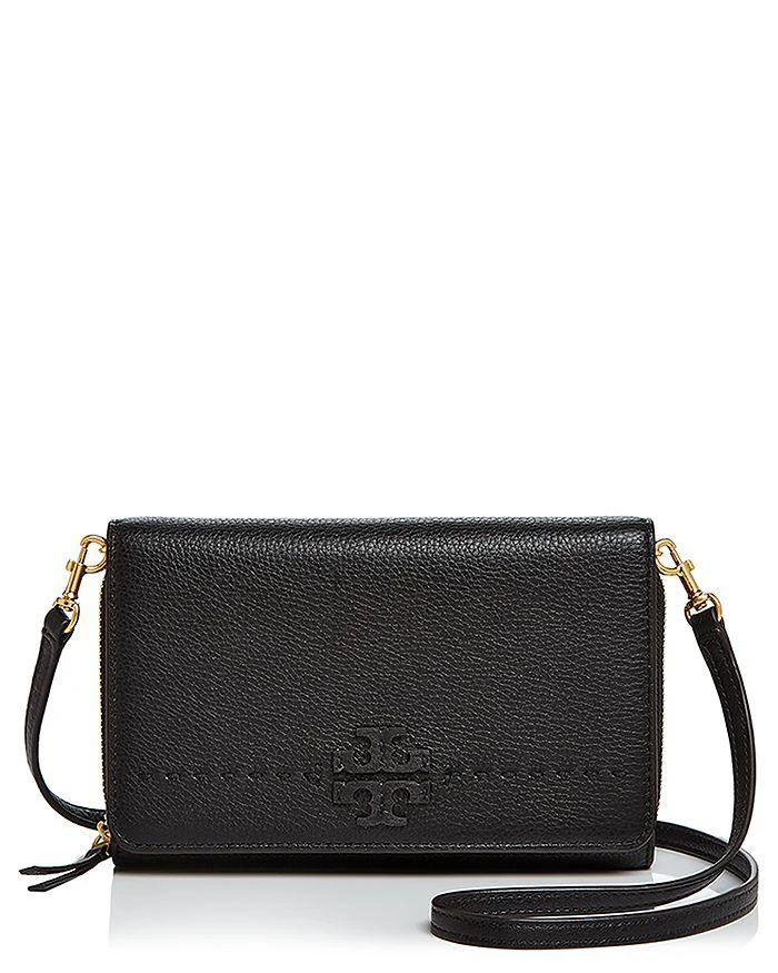 商品Tory Burch|McGraw Flat Leather Wallet Crossbody,价格¥2229,第1张图片