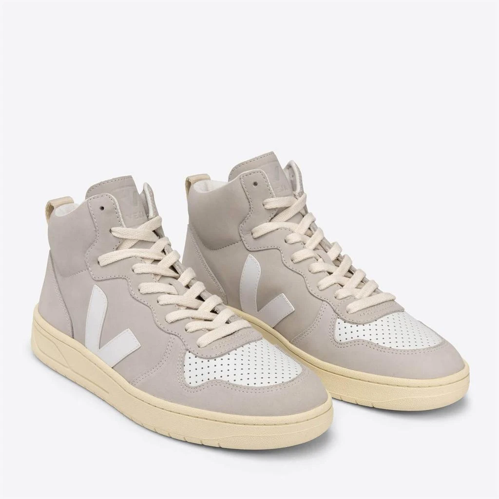 商品Veja|VEJA WOMEN'S V-15 LEATHER HI-TOP TRAINERS - EXTRA WHITE/NATURAL,价格¥812,第2张图片详细描述